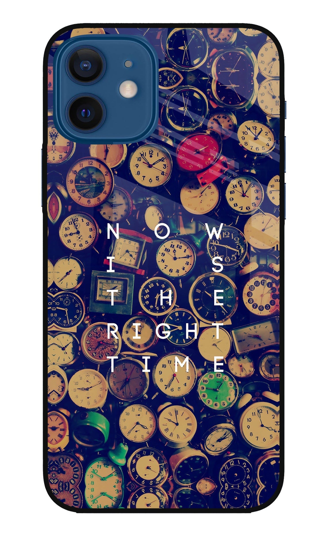 Now is the Right Time Quote iPhone 12 Glass Case