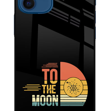 To the Moon iPhone 12 Glass Case Back Cover by Casekaro