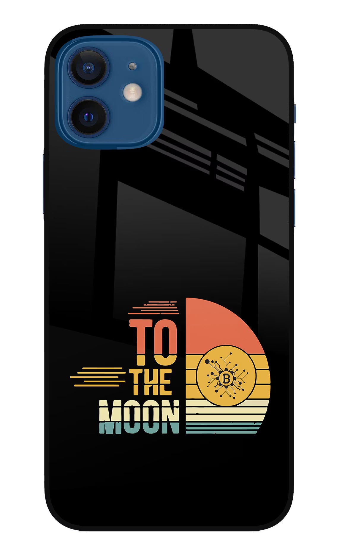 To the Moon iPhone 12 Glass Case Back Cover by Casekaro