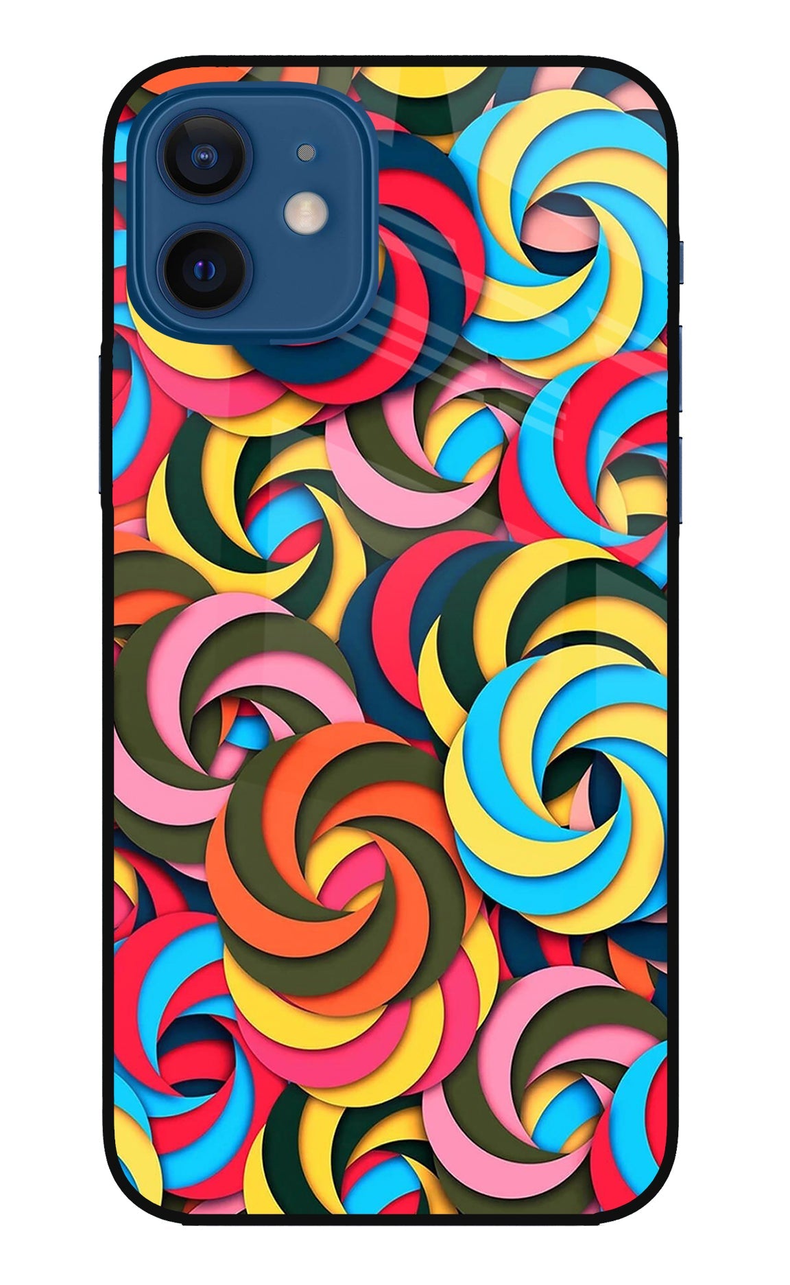 Spiral Pattern iPhone 12 Glass Case