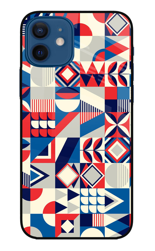 Colorful Pattern iPhone 12 Glass Case