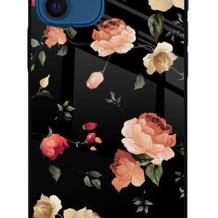 Flowers iPhone 12 Glass Case Back Cover by Casekaro