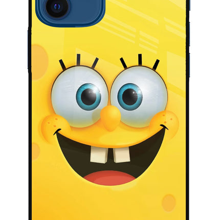 Sponge 1 iPhone 12 Glass Case Back Cover by Casekaro