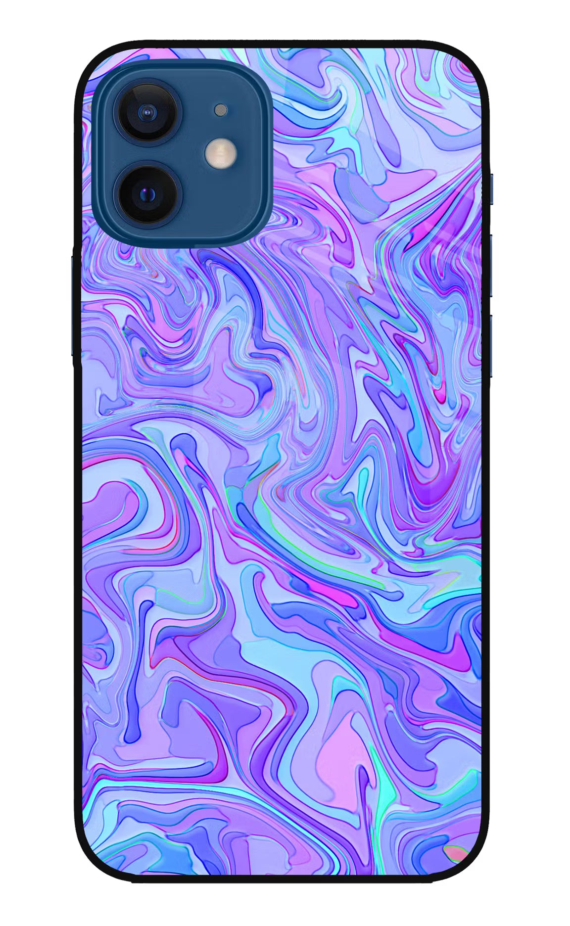 Glitter iPhone 12 Glass Case Back Cover by Casekaro