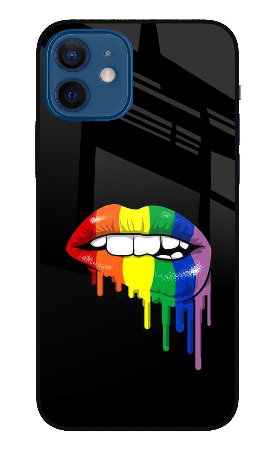 Lips Biting iPhone 12 Glass Case