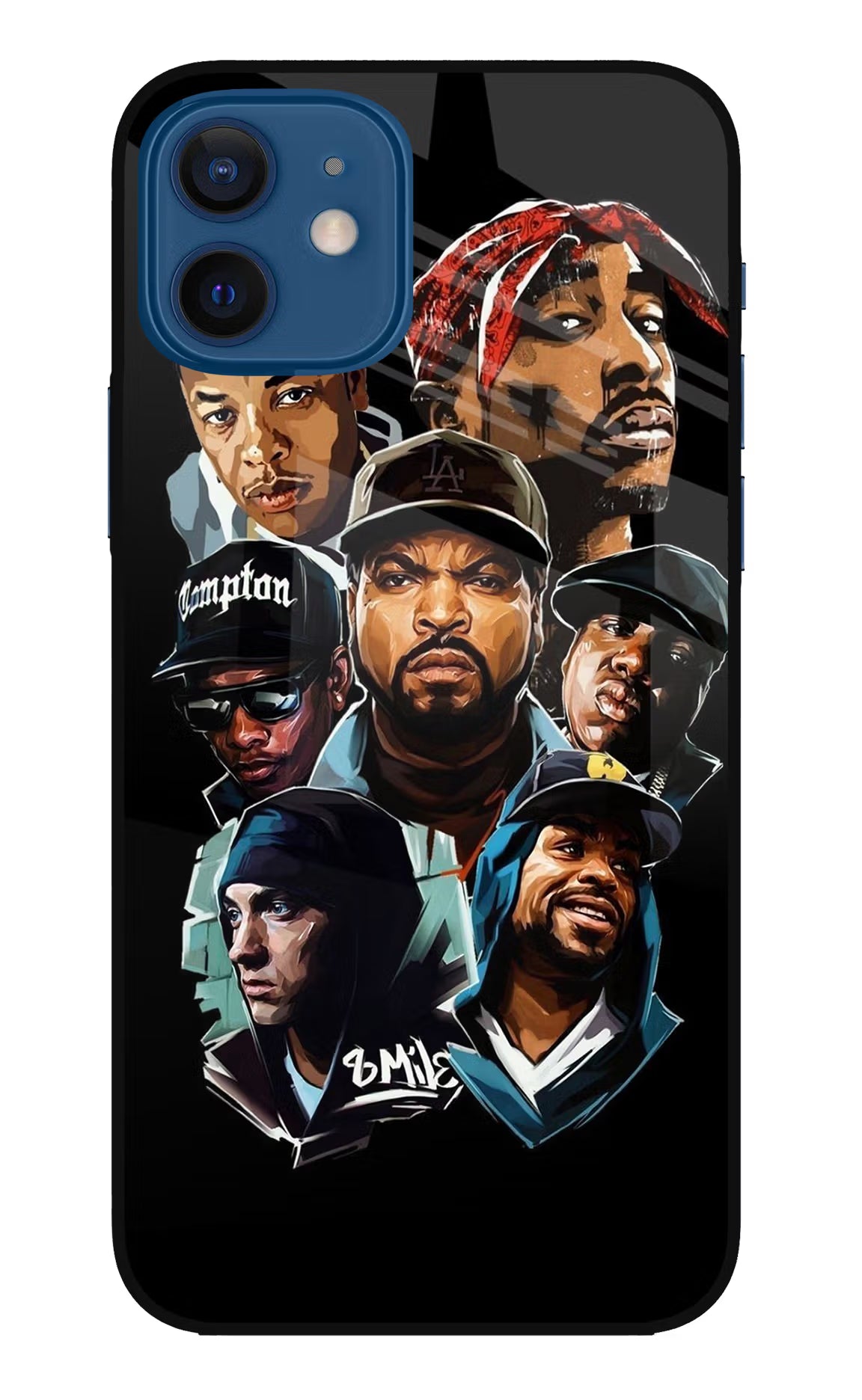Rappers iPhone 12 Glass Case Back Cover by Casekaro