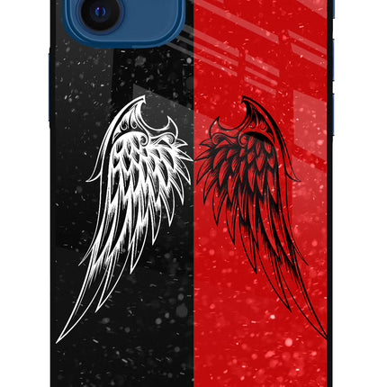 Wings iPhone 12 Glass Case Back Cover by Casekaro