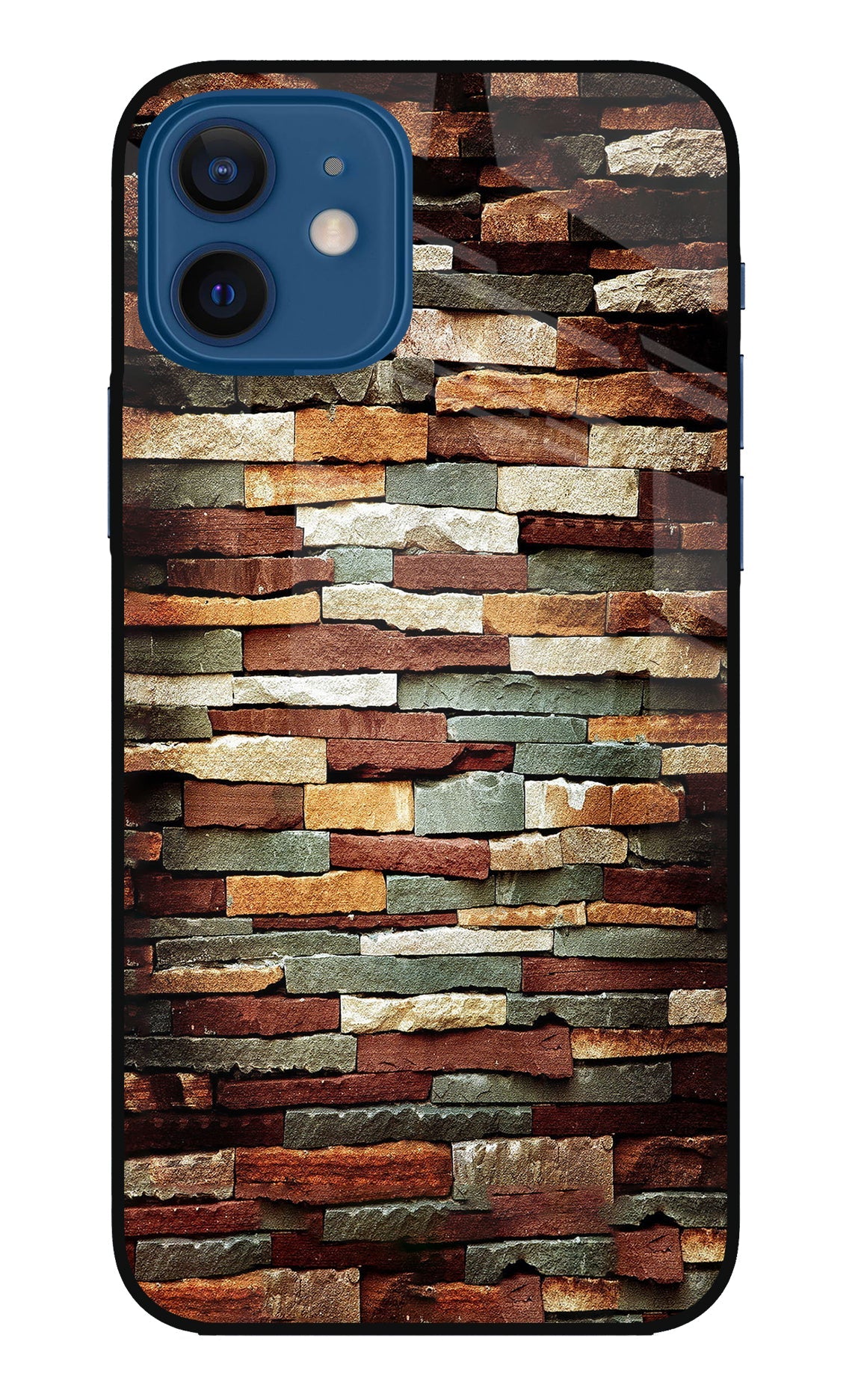 Bricks Pattern iPhone 12 Glass Case