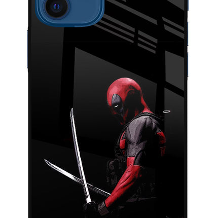 Deadpool iPhone 12 Glass Case Back Cover by Casekaro