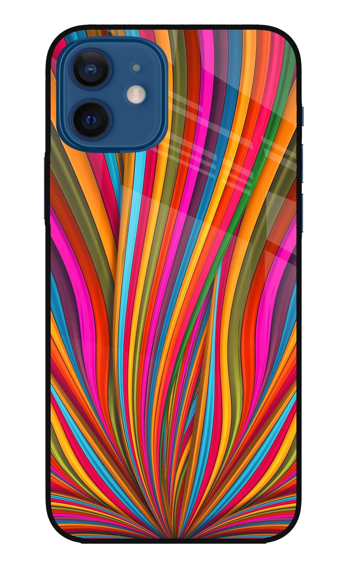 Trippy Wavy iPhone 12 Glass Case