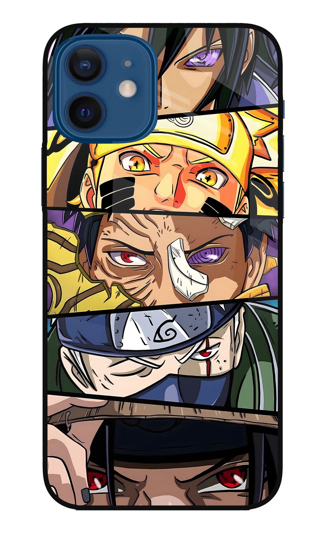 Naruto Character iPhone 12 Glass Case Back Cover by Casekaro