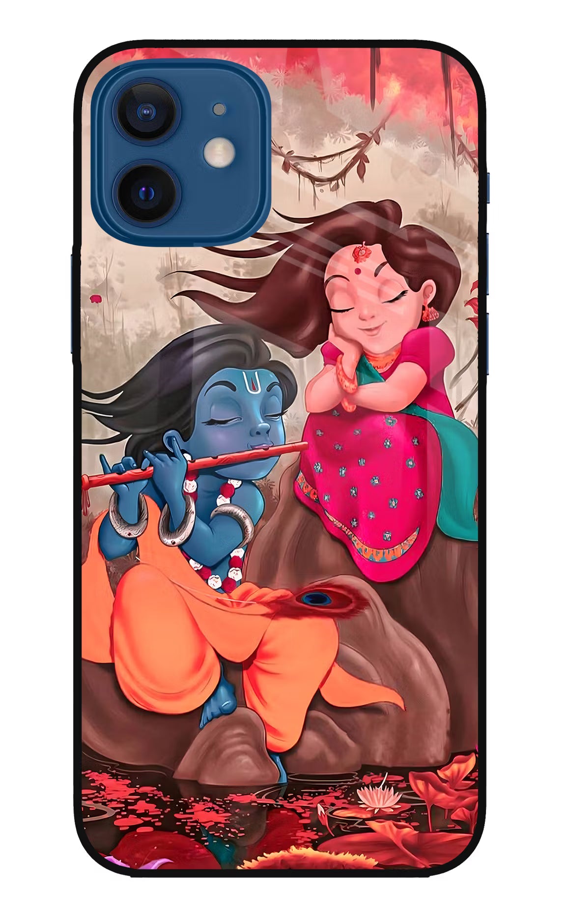Radhe Krishna iPhone 12 Glass Case