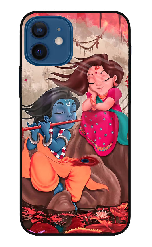 Radhe Krishna iPhone 12 Glass Case