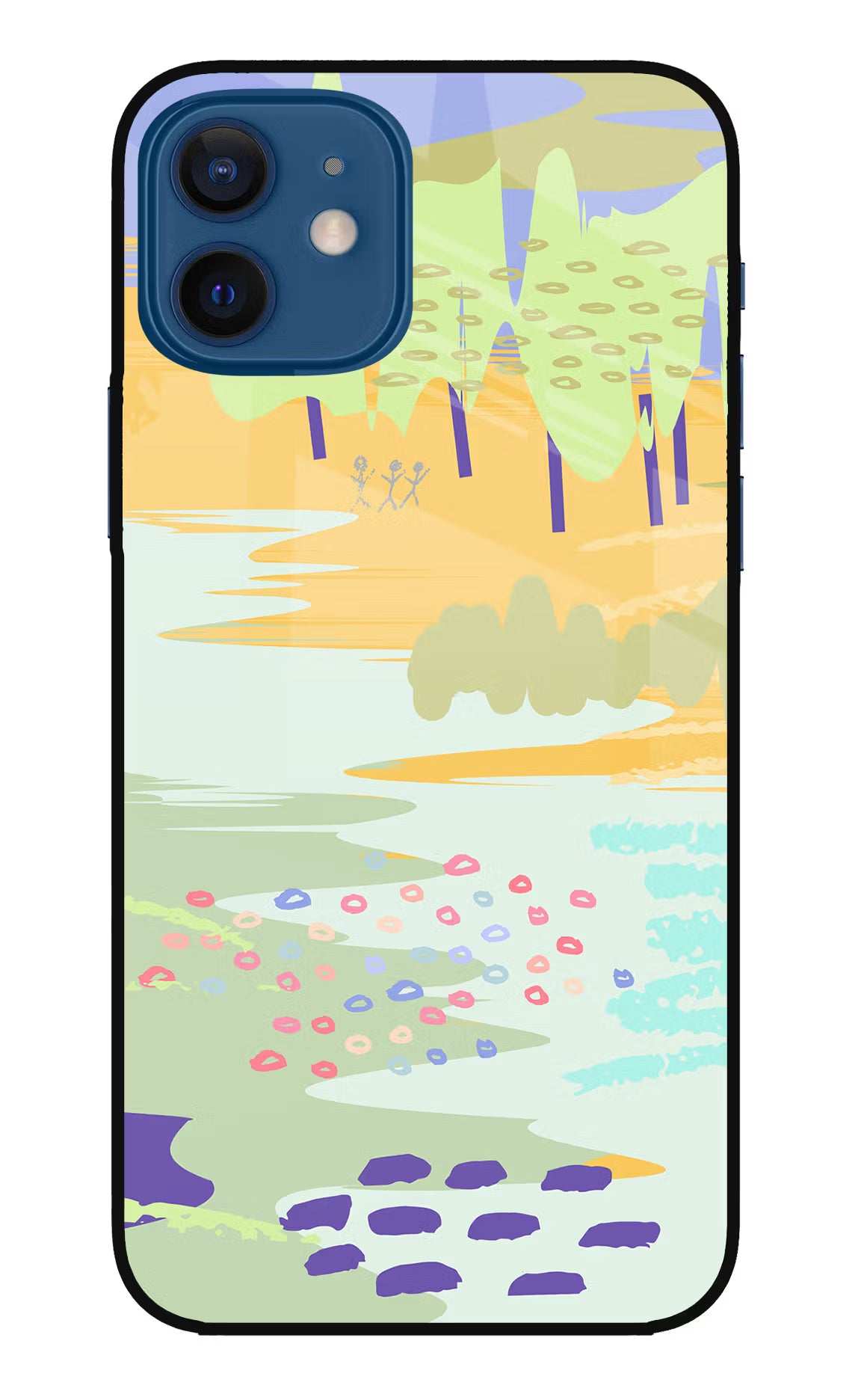 Scenery iPhone 12 Glass Case Back Cover by Casekaro
