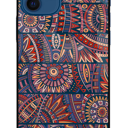 African Culture Design iPhone 12 Glass Case Back Cover by Casekaro