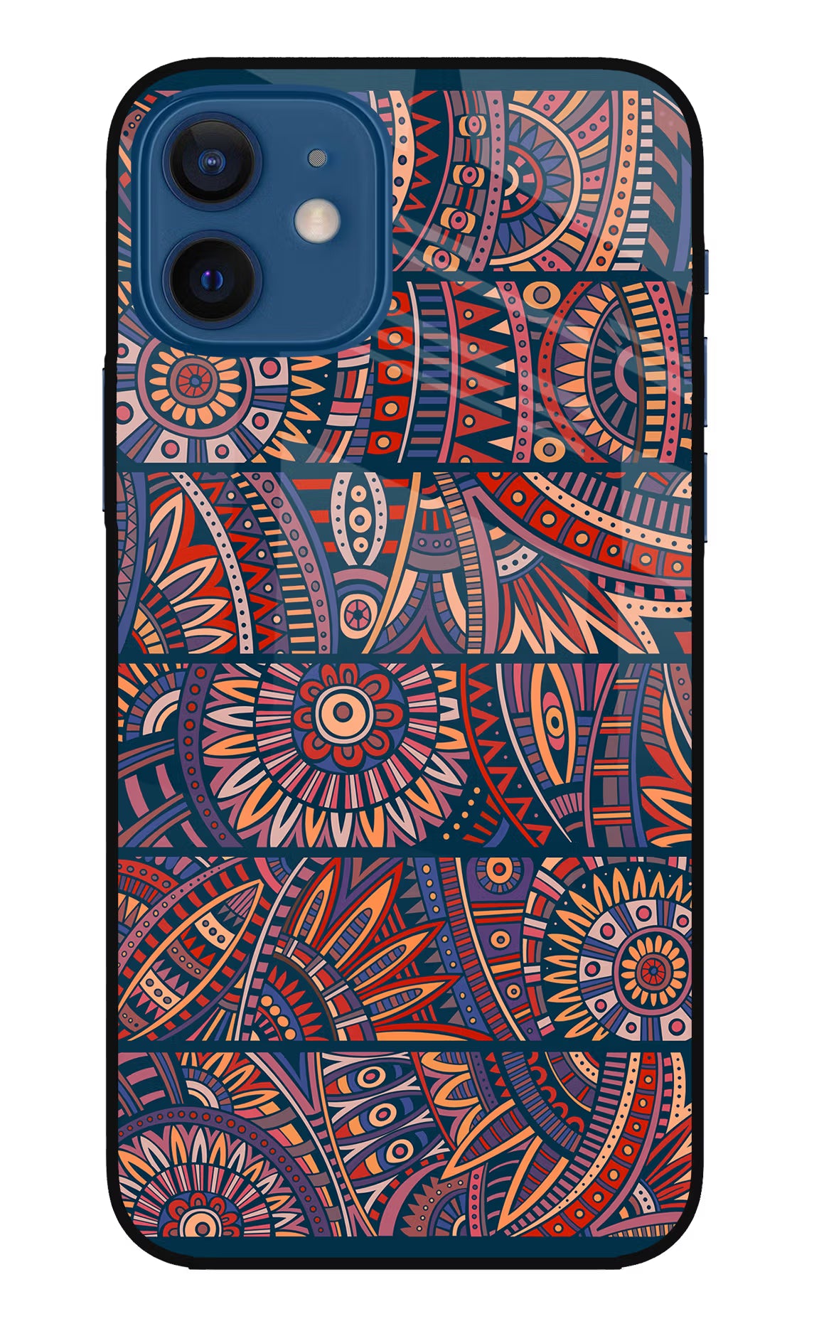 African Culture Design iPhone 12 Glass Case Back Cover by Casekaro