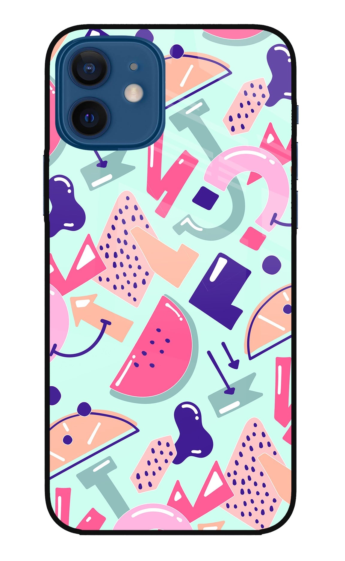 Doodle Pattern iPhone 12 Back Cover