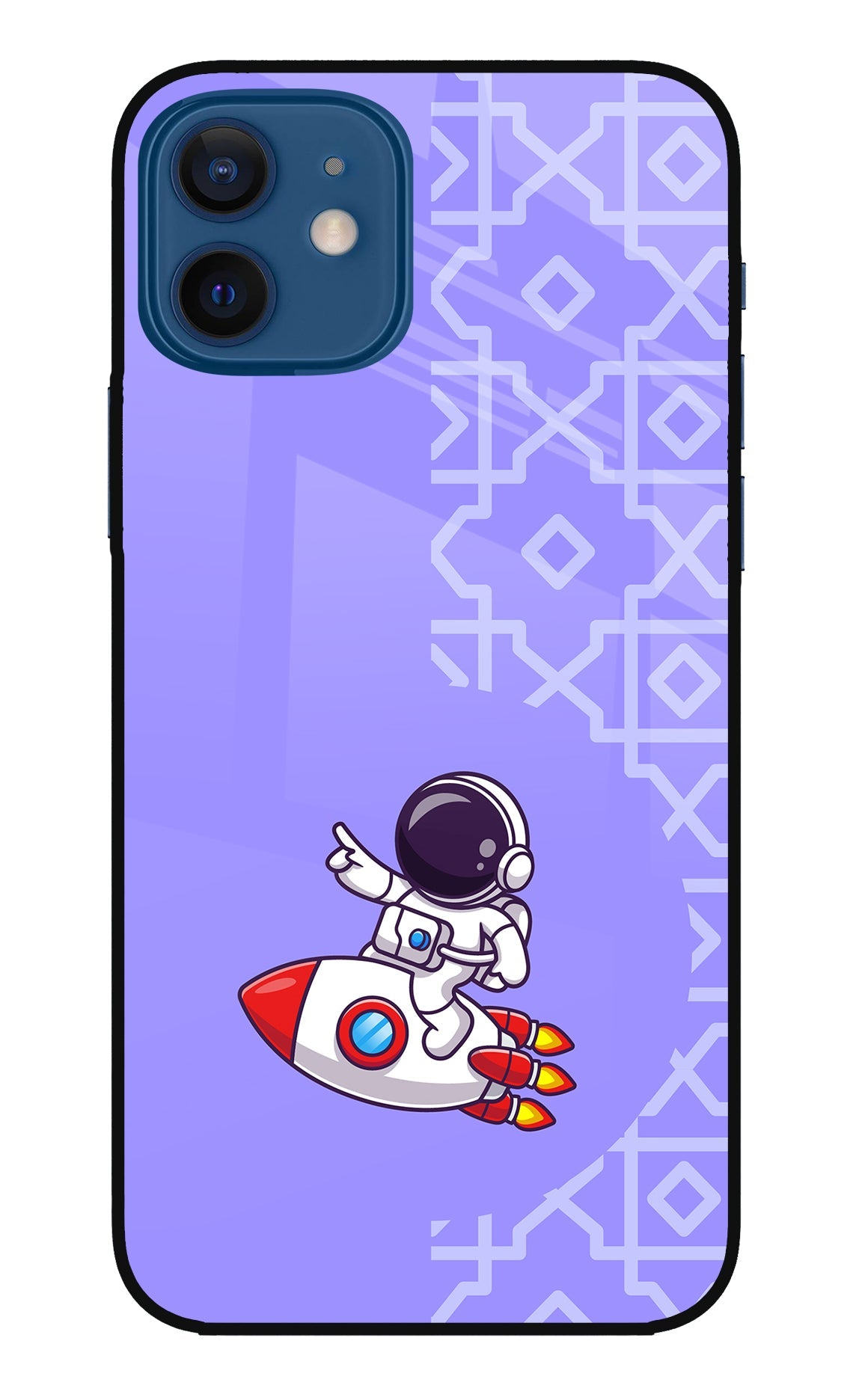 Cute Astronaut iPhone 12 Glass Case