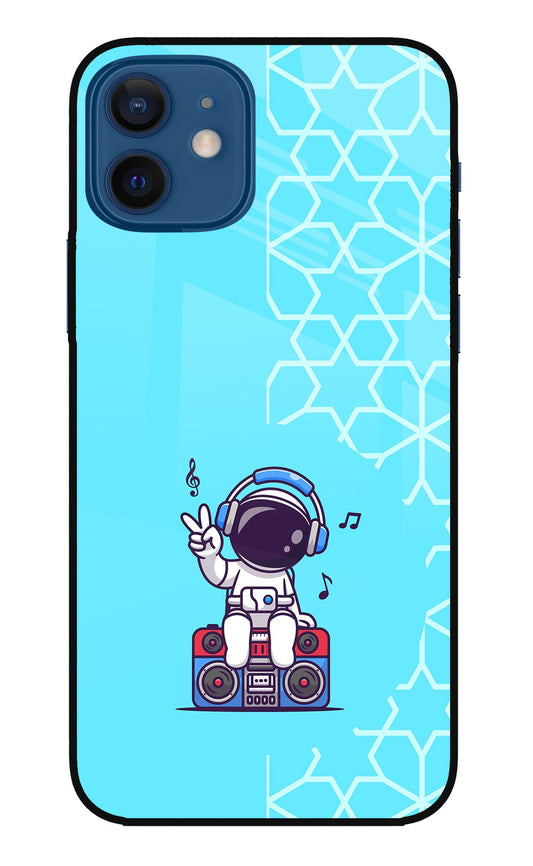 Cute Astronaut Chilling iPhone 12 Glass Case