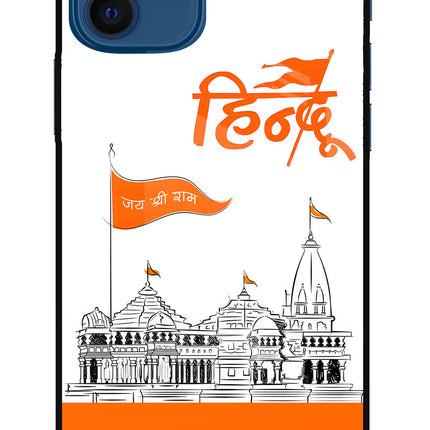 Jai Shree Ram Hindu iPhone 12 Glass Case Back Cover by Casekaro