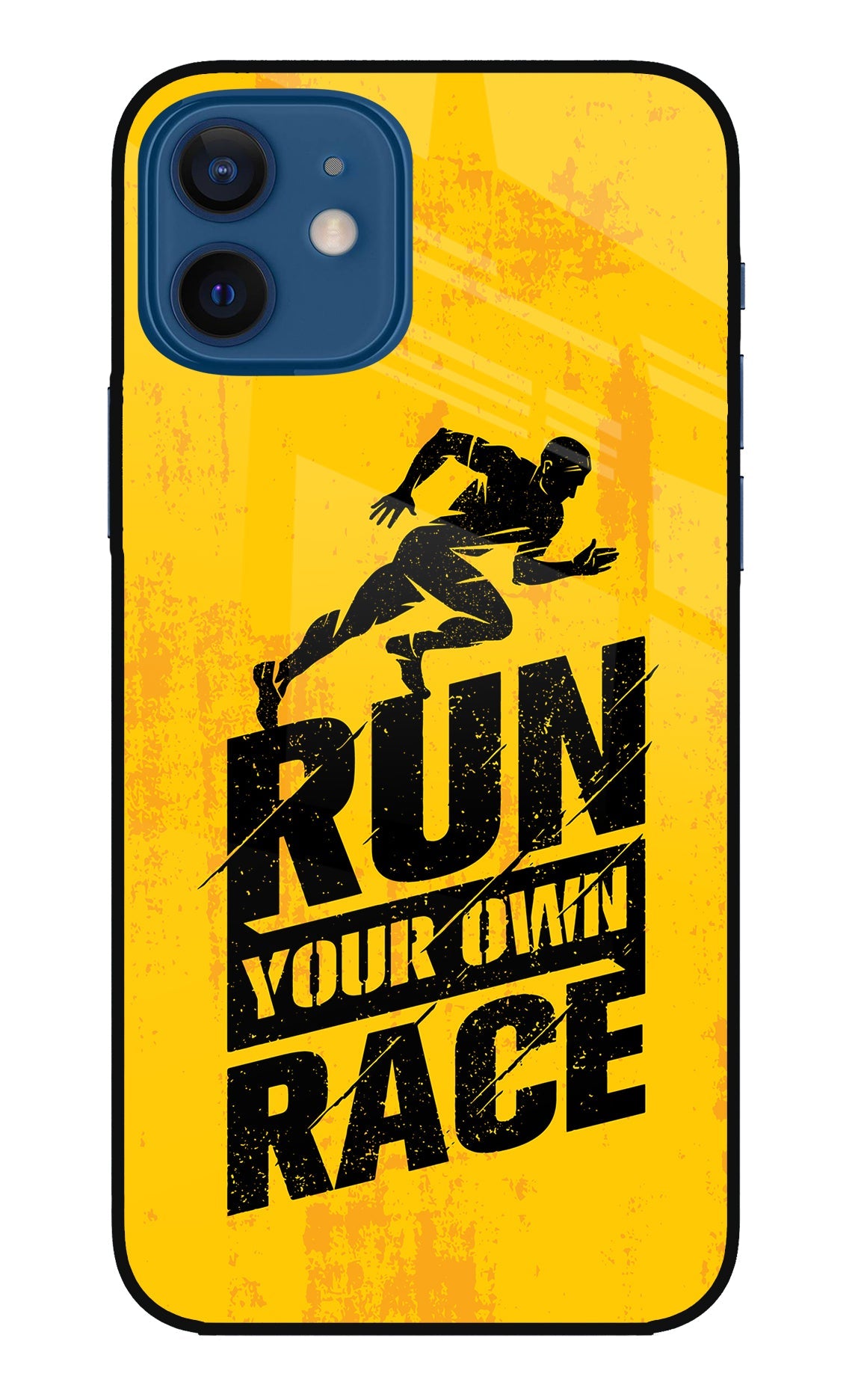 Run Your Own Race iPhone 12 Glass Case