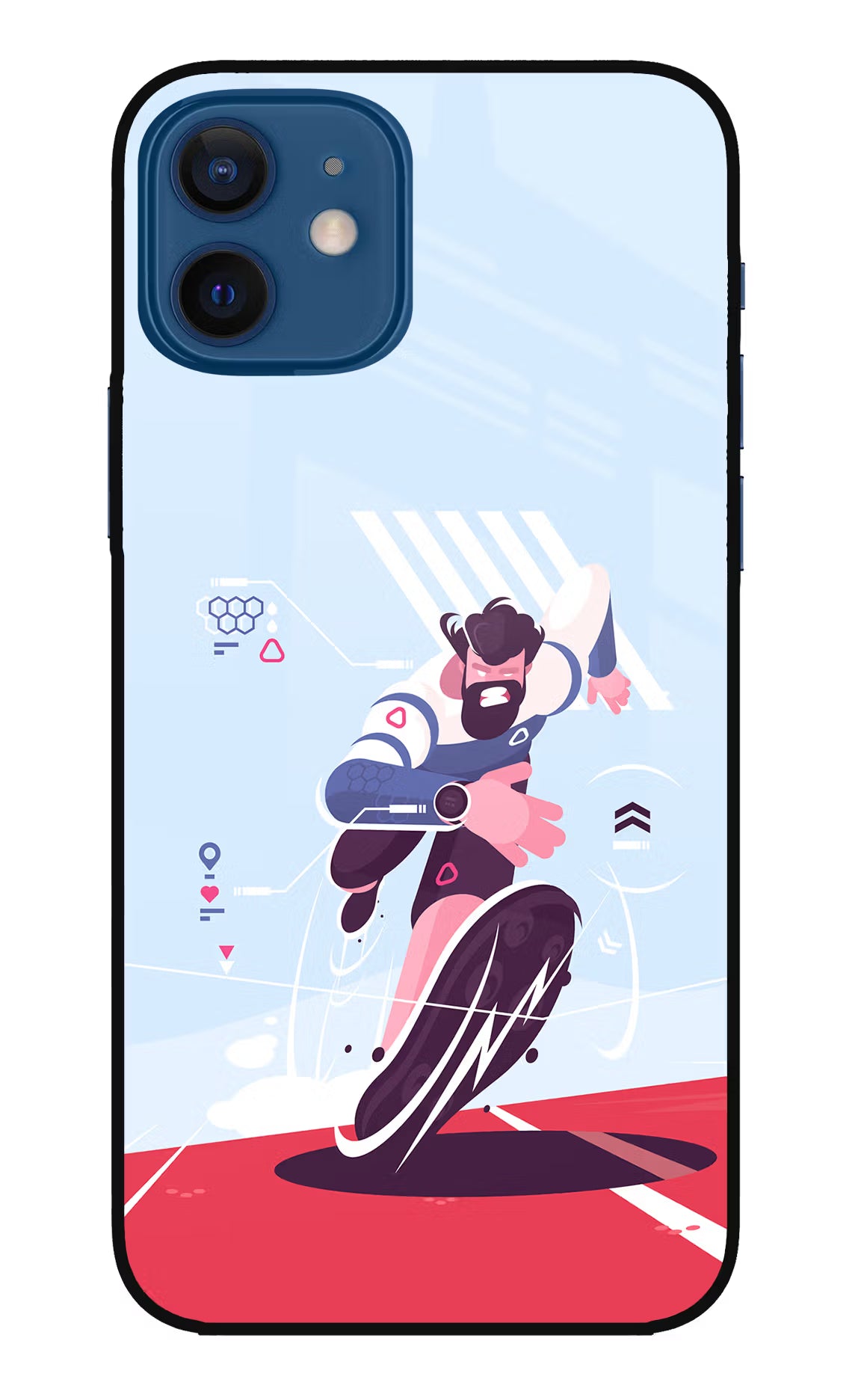 Run Pro iPhone 12 Glass Case Back Cover by Casekaro