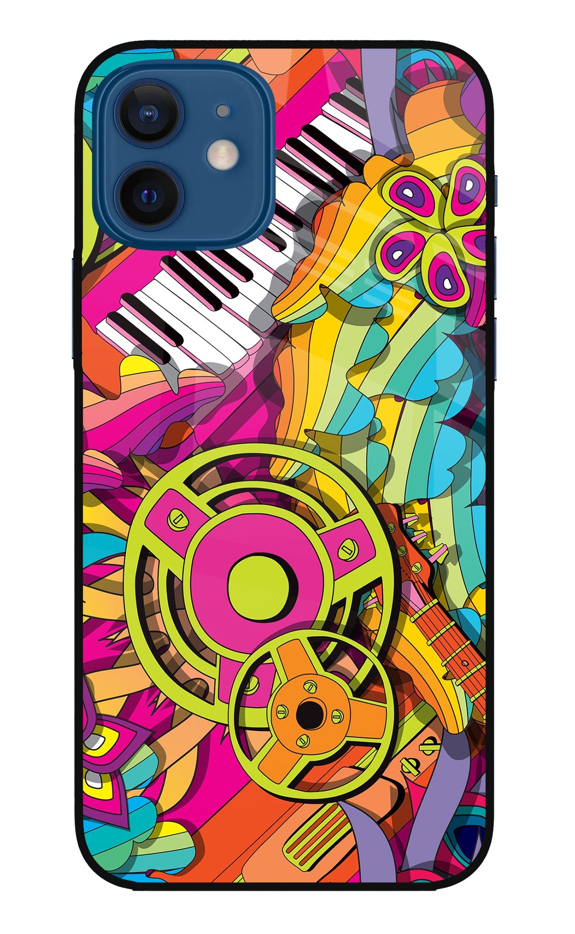 Music Doodle iPhone 12 Back Cover