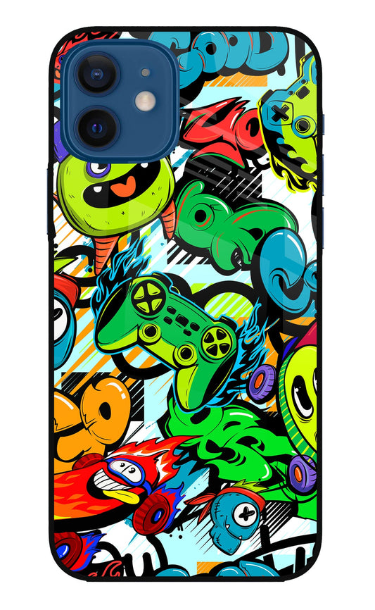 Game Doodle iPhone 12 Glass Case