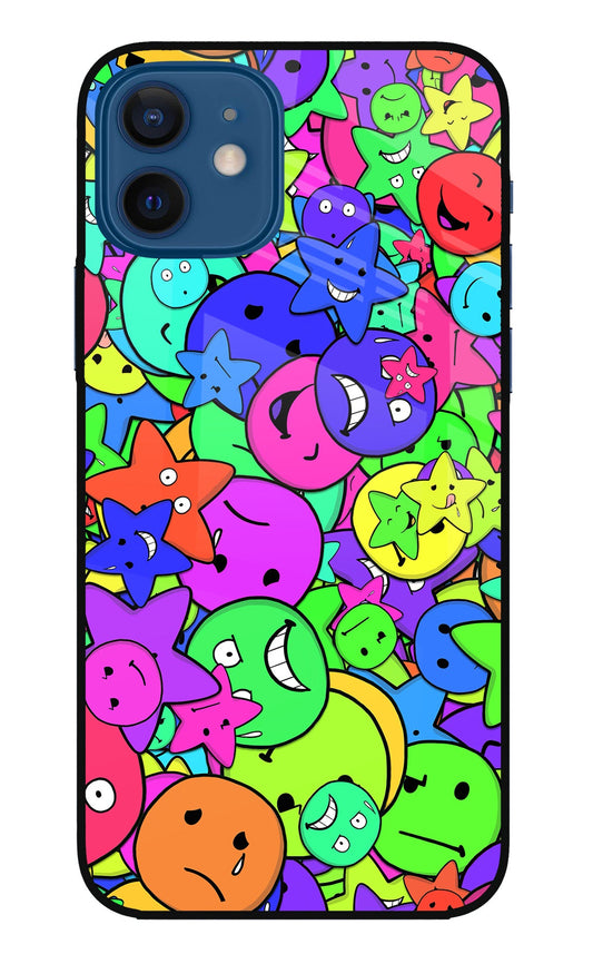 Fun Doodle iPhone 12 Glass Case