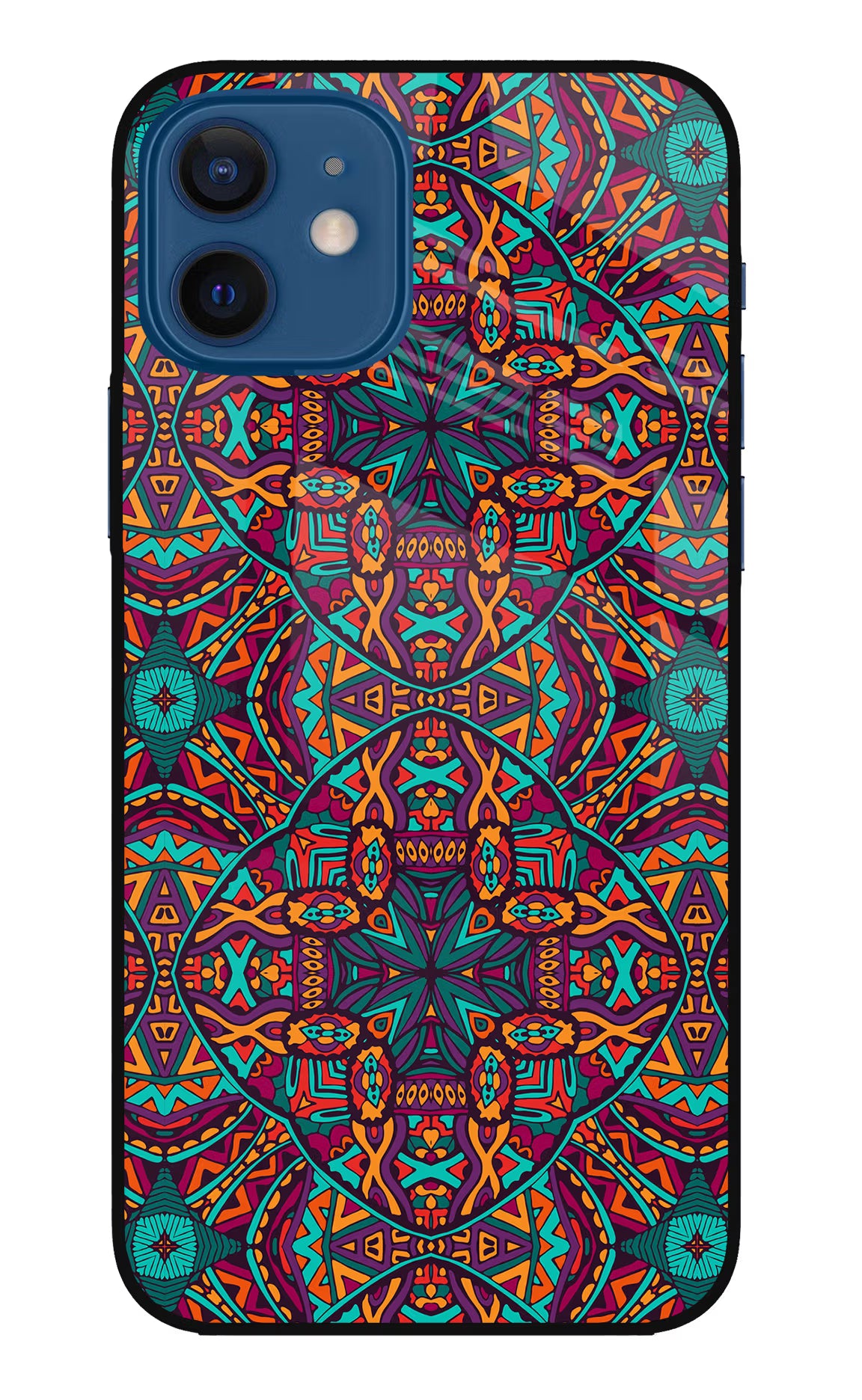 Colour Mandala iPhone 12 Glass Case