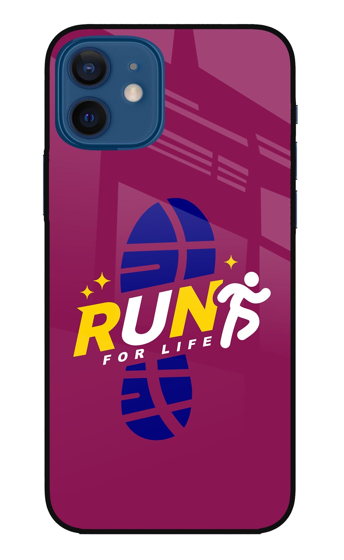 Run for Life iPhone 12 Glass Case