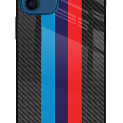 BMW Stripes Pattern iPhone 12 Glass Case