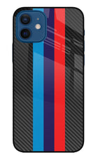 BMW Stripes Pattern iPhone 12 Glass Case