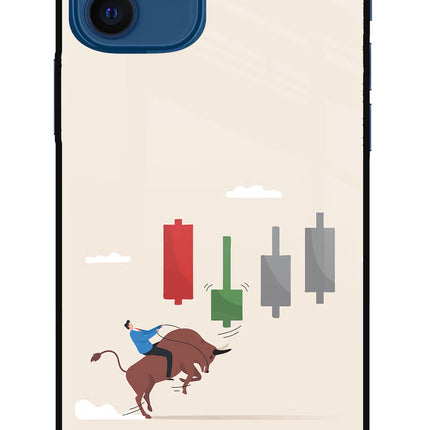 Bull Trading Momentum iPhone 12 Glass Case