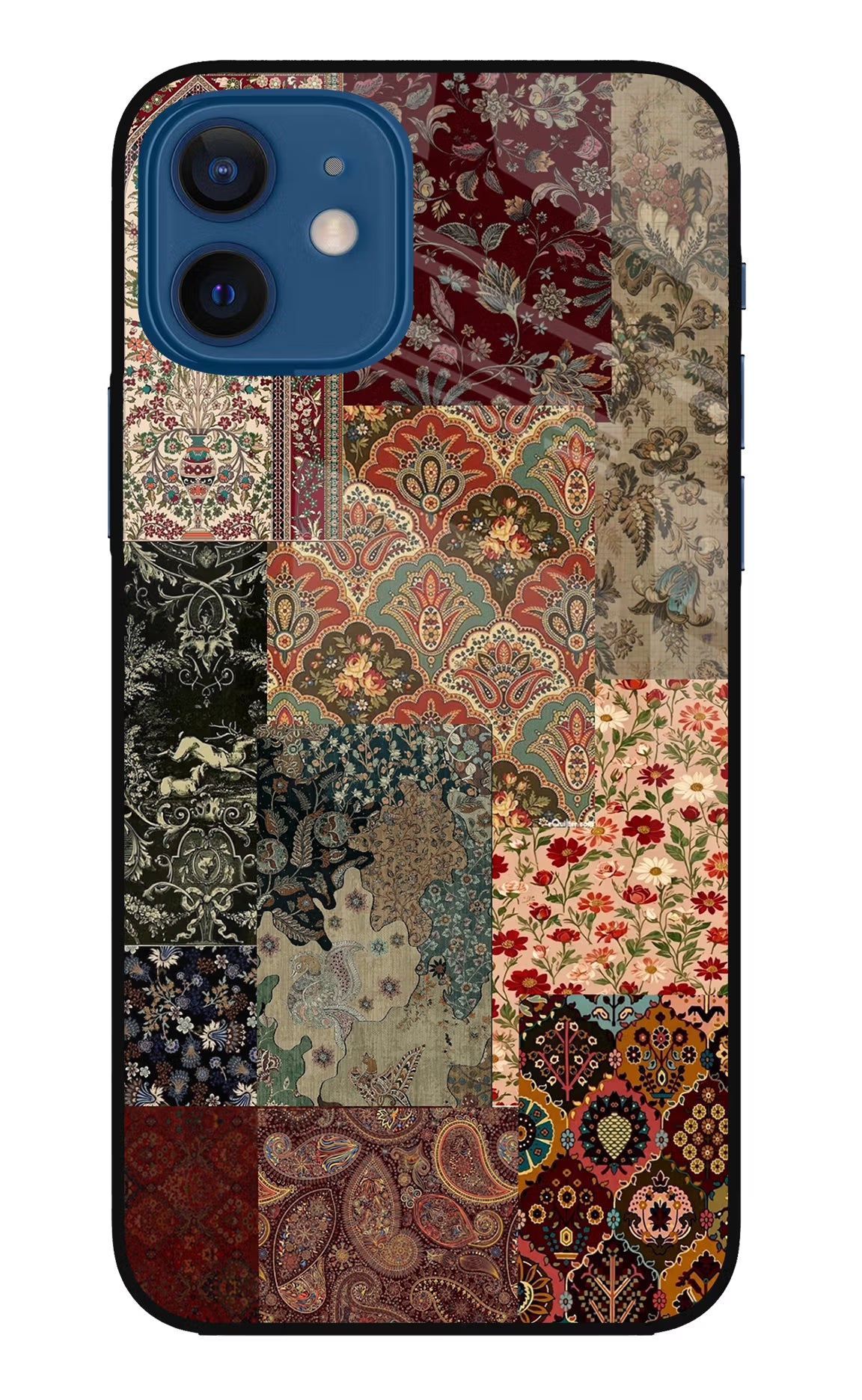 Desi Print iPhone 12 Glass Case Back Cover by Casekaro