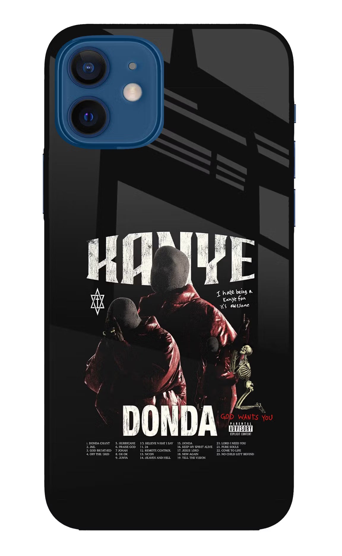 Donda Kanye West iPhone 12 Glass Case Back Cover by Casekaro