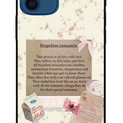 Hopeless Romantic iPhone 12 Glass Case