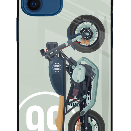 Classic Cafe Racer 99 iPhone 12 Glass Case