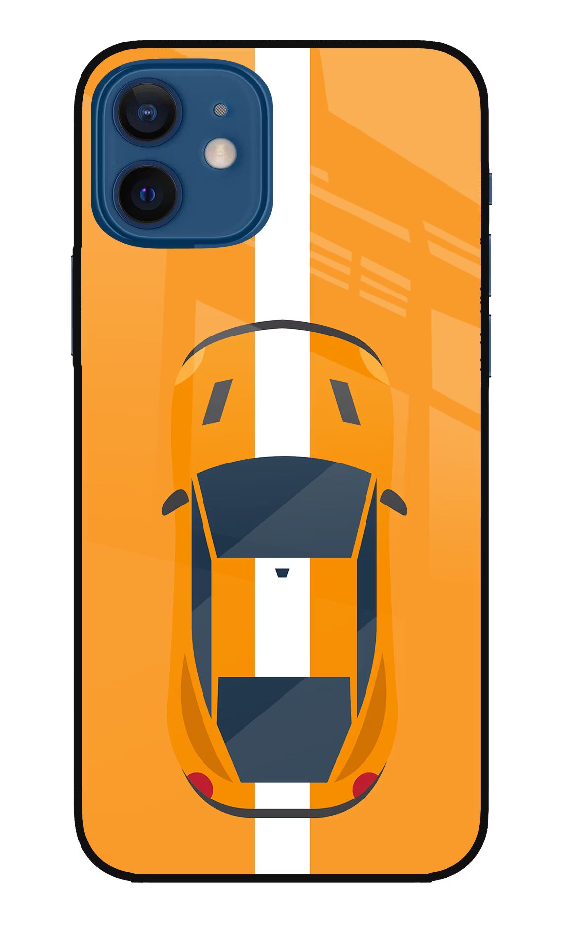 Highway Pursuit iPhone 12 Glass Case Back Cover by Casekaro