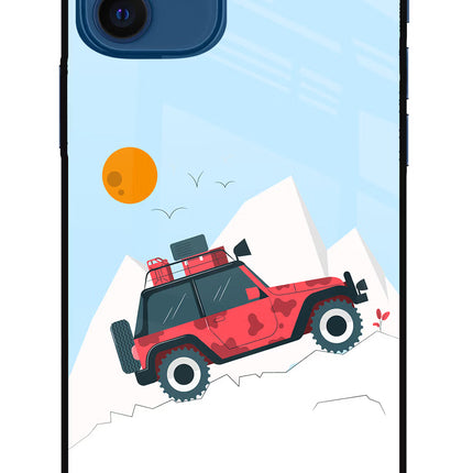Mountain Trail Beast iPhone 12 Glass Case Back Cover by Casekaro
