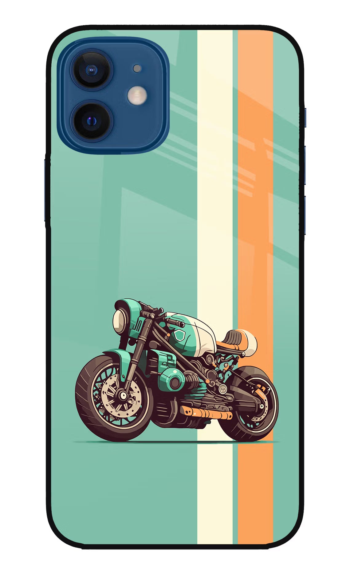 Striped Moto Drift iPhone 12 Glass Case