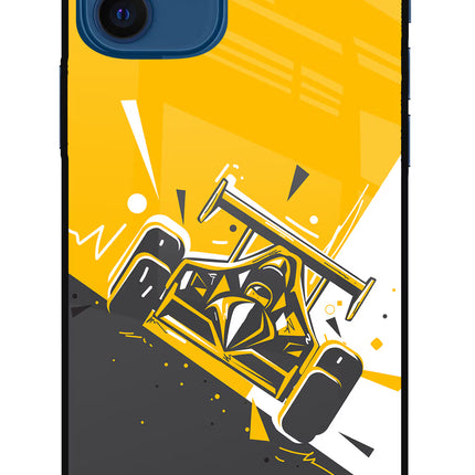 Track King iPhone 12 Glass Case Back Cover by Casekaro