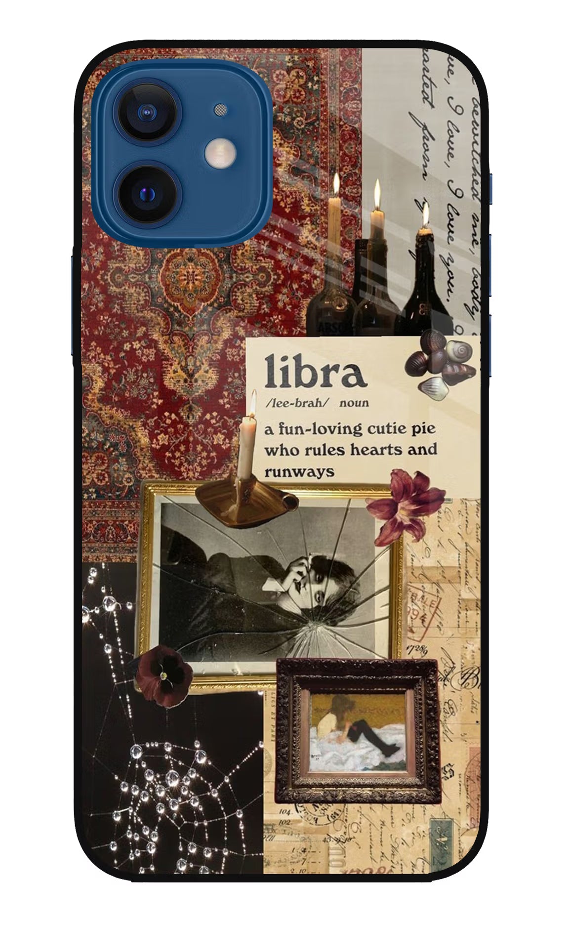 Libra Zodiac iPhone 12 Glass Case Back Cover by Casekaro