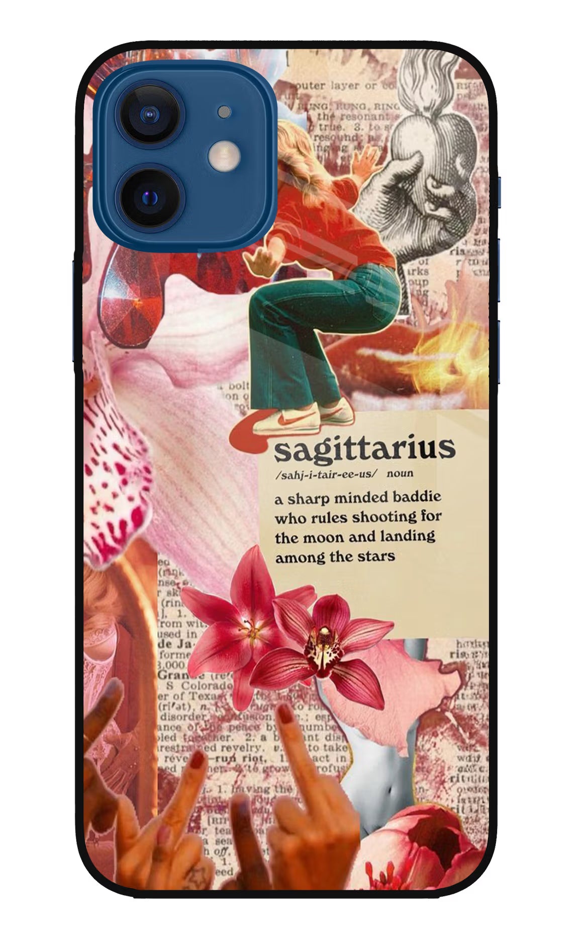Sagittarius Zodiac iPhone 12 Glass Case Back Cover by Casekaro