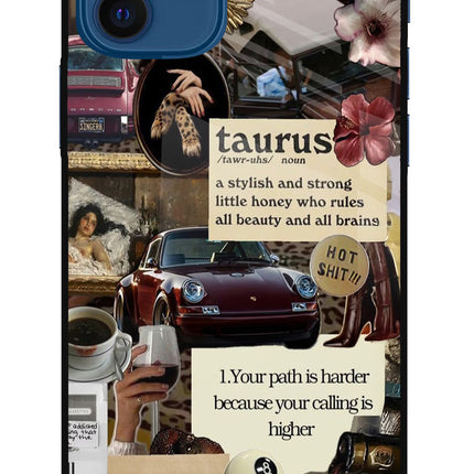 Taurus Zodiac iPhone 12 Glass Case Back Cover by Casekaro
