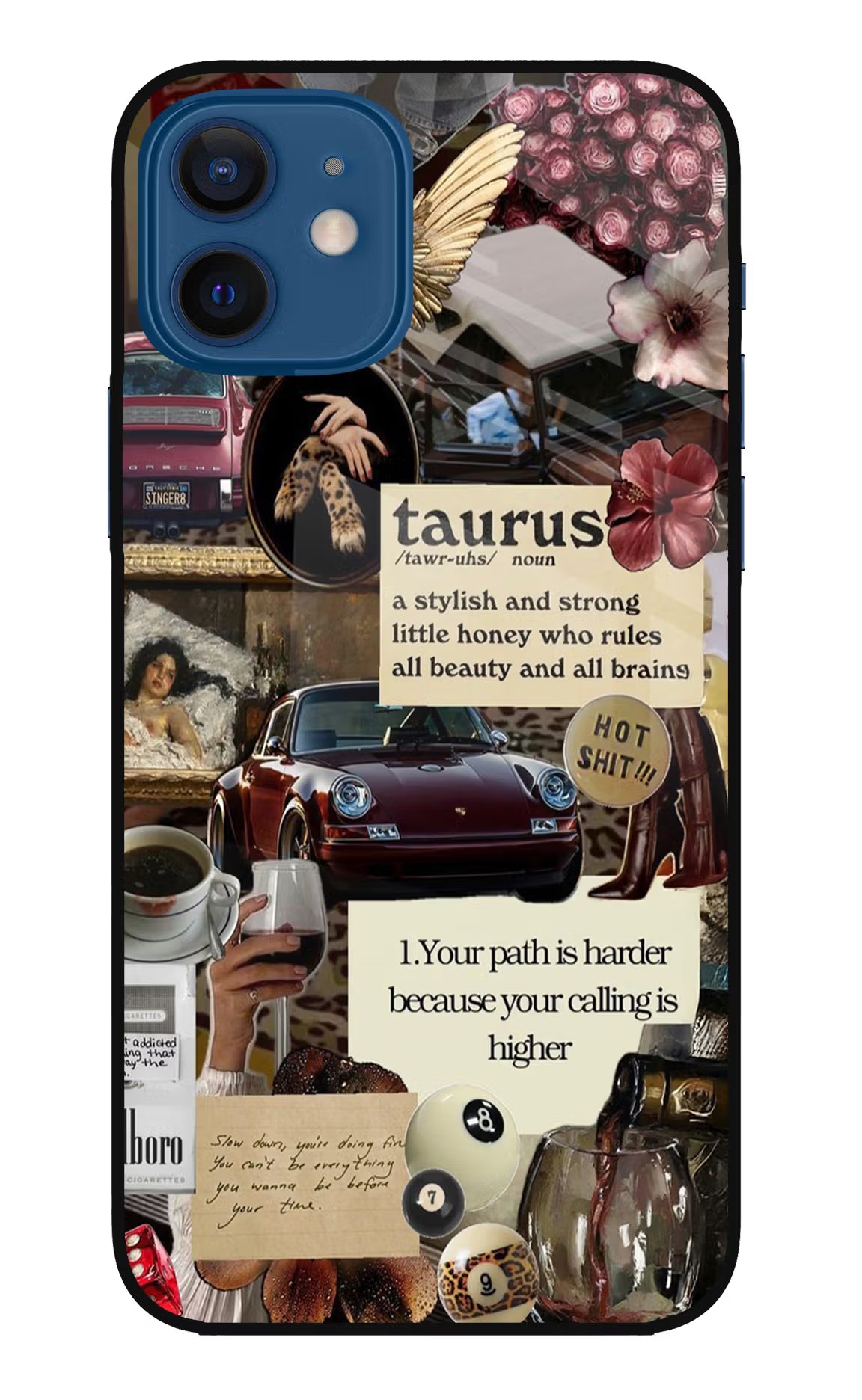 Taurus Zodiac iPhone 12 Glass Case Back Cover by Casekaro