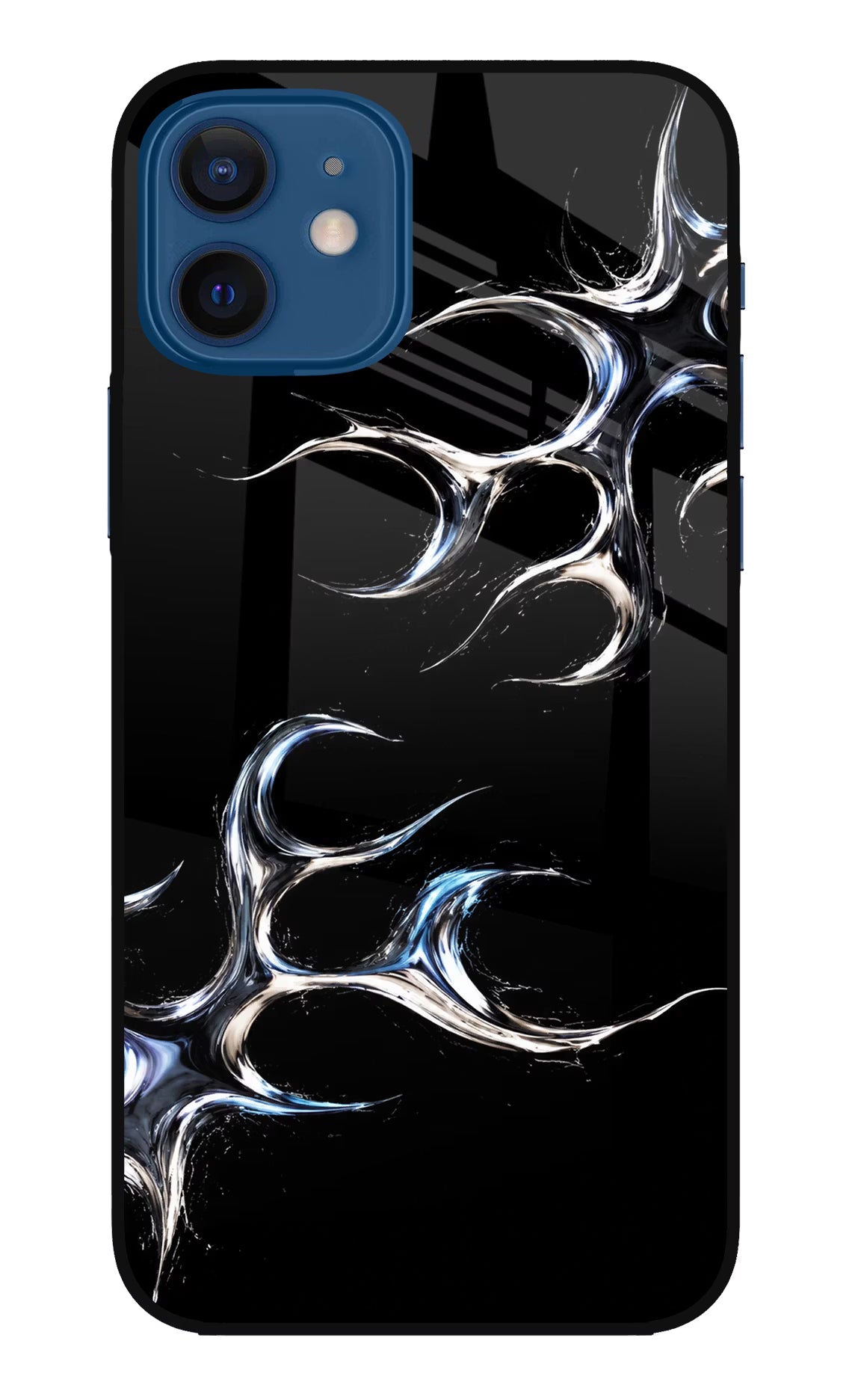 Chrome Tribal iPhone 12 Glass Case Back Cover by Casekaro