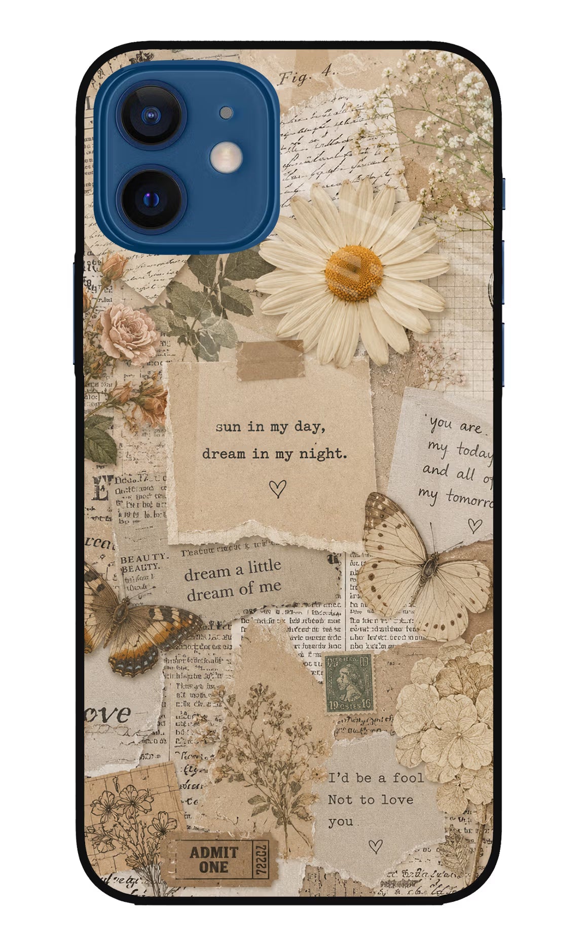 Vintage case iPhone 12 Glass Case Back Cover by Casekaro