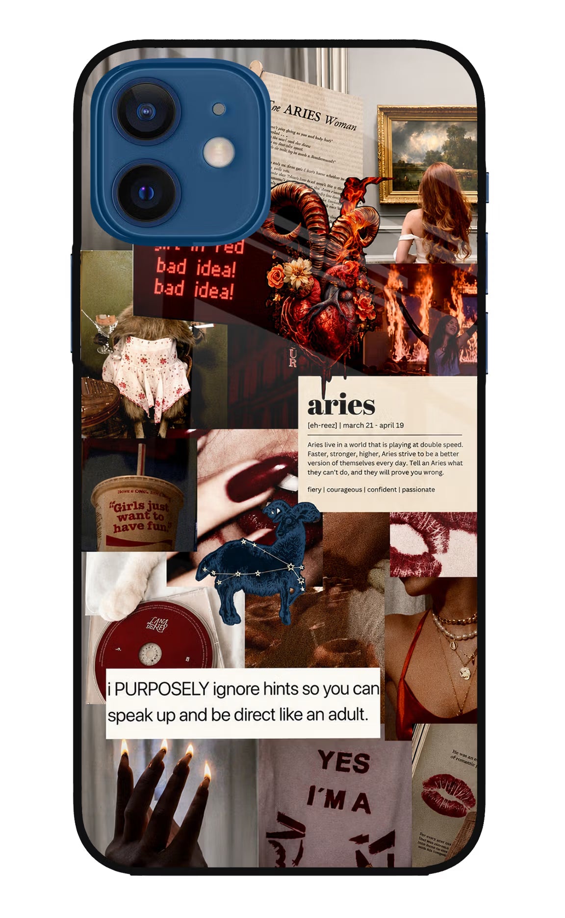 Zodiac Aries iPhone 12 Glass Case
