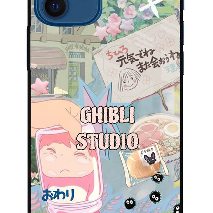 Studio Ghibli iPhone 12 Glass Case Back Cover by Casekaro